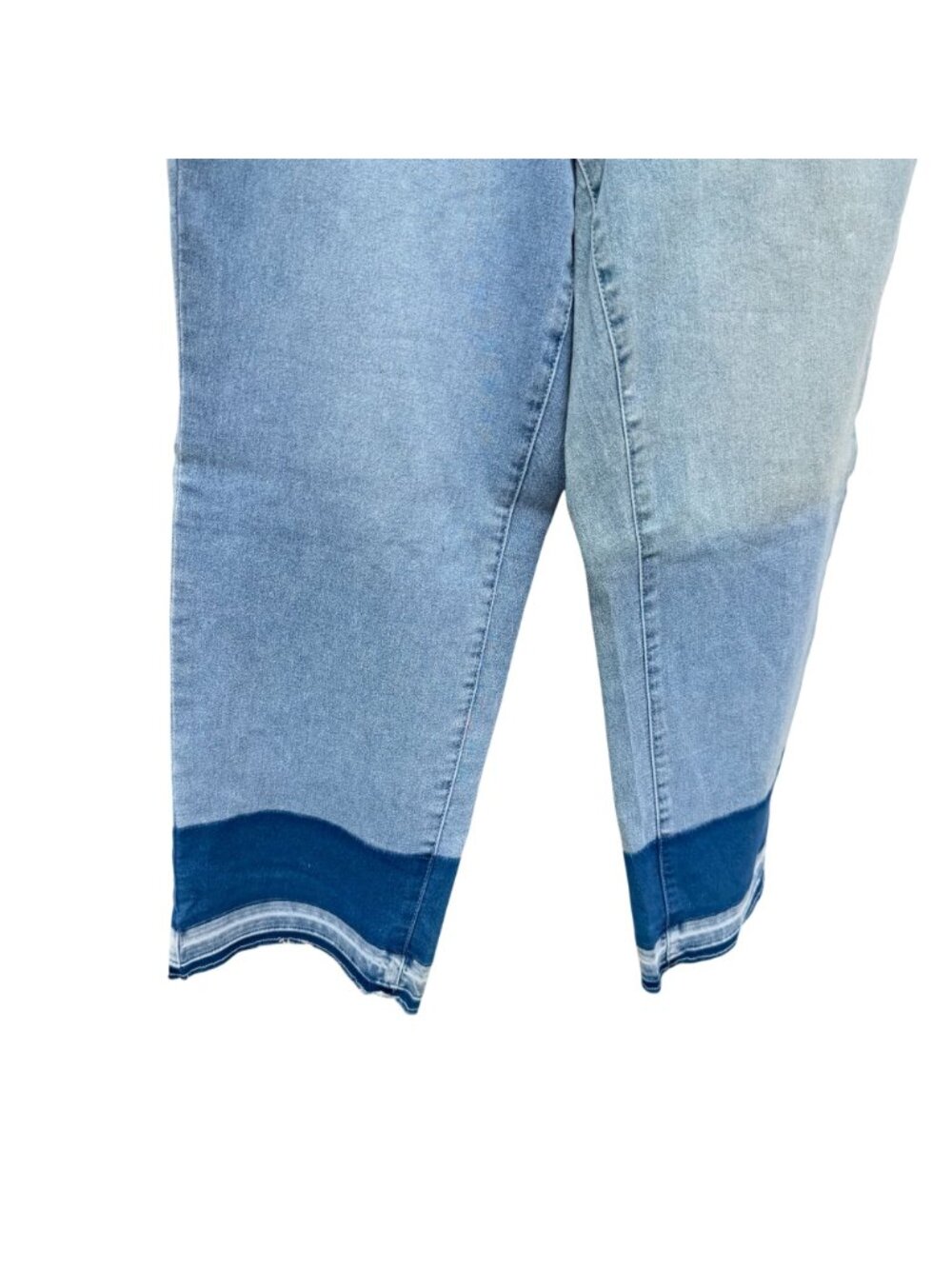 DG2 Dip-Dye Ombre Denim Jeans 16W Womens High Rise Blue Gradient Cotton Casual - Picture 5 of 8